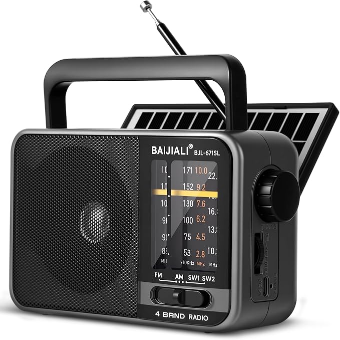 Solar-Powered Portable Radio, AM/FM/SW Radio by Unknown