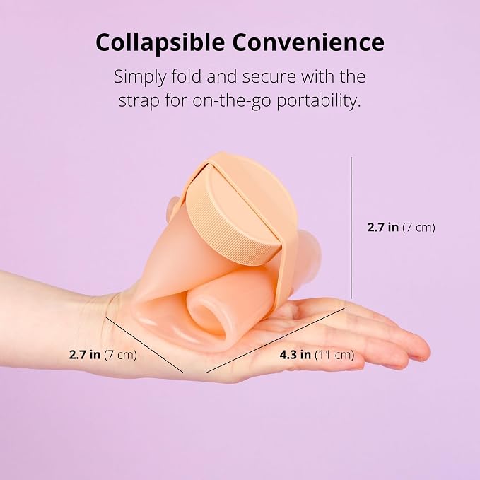 BLUE GINKGO Collapsible Water Bottle – Lightweight, Foldable Silicone Bottle - Image 3