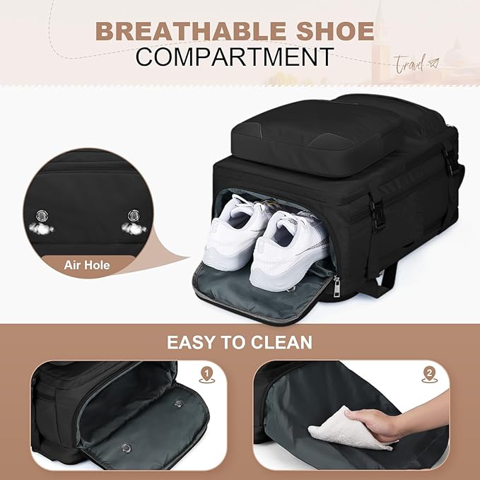 Maelstrom Travel Backpack for Women Men, 35L Waterproof Laptop Backpack Fits - Image 6