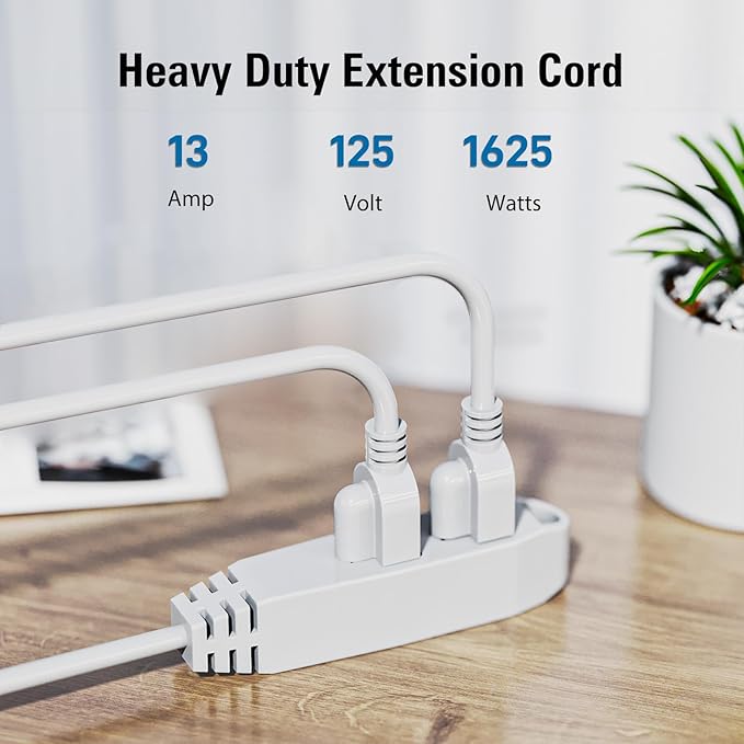 K KASONIC - 100-Feet 3 Outlet Extension Cord, ETL/UL Listed, 16/3 SJTW 3-Wire - Image 2