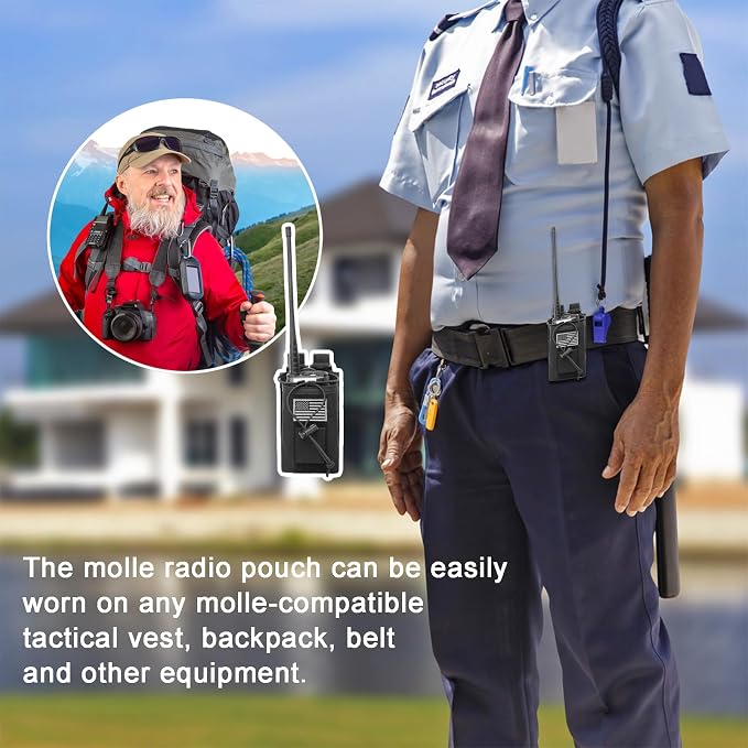 Molle Radio Pouch Tactical Radio Holder Case Radio Holster Bag Military Heavy - Image 5