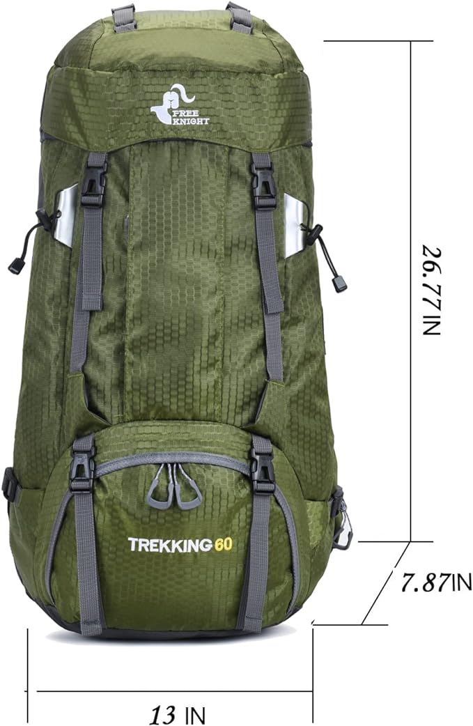 Bseash 60L Waterproof Hiking Camping Backpack - Image 5