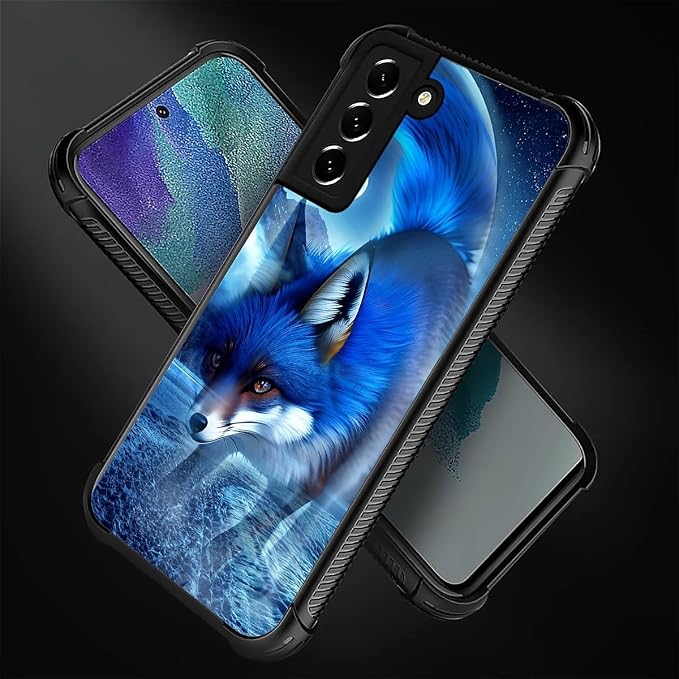 for Samsung Galaxy S22 Case, Snowy Mountain Fox Lake Pattern Graphic Design - Image 3