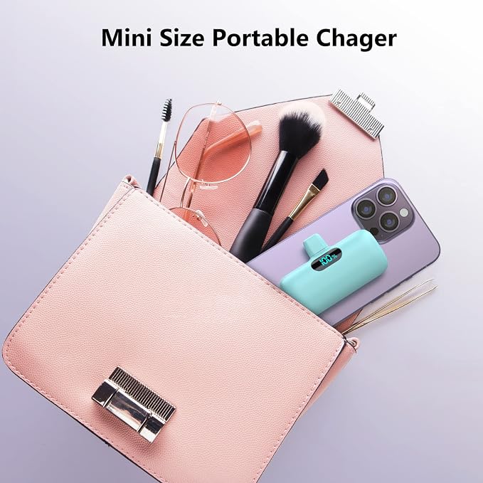 Feob Mini Portable Charger 5000mAh Power Bank, 15W PD USB C Cell Phone Portable - Image 5