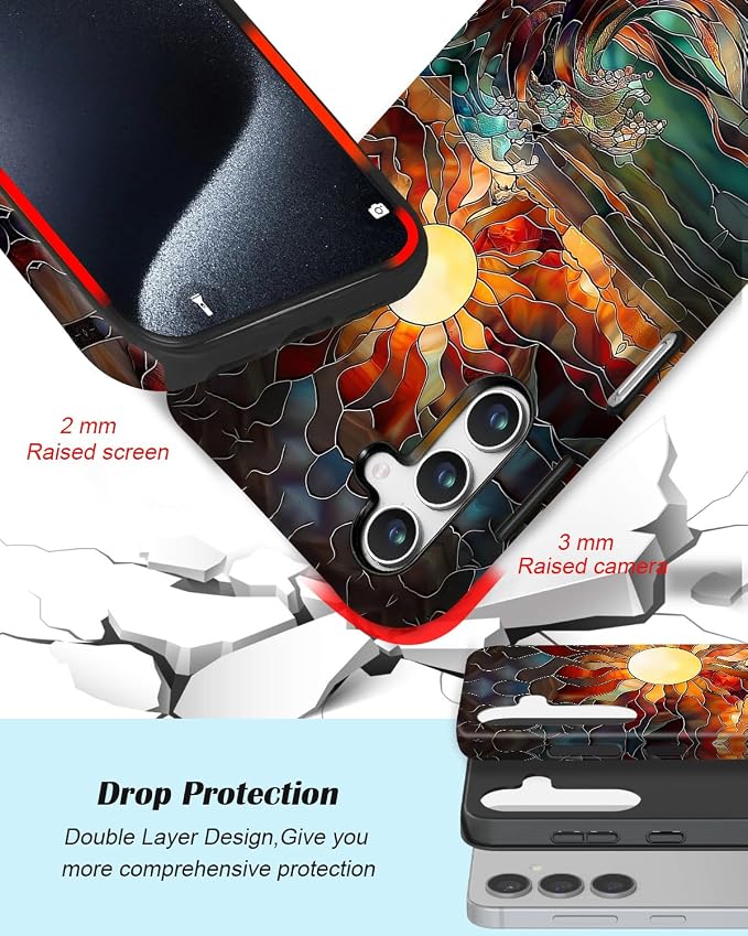 Compatible for Samsung Galaxy A37 5G Case, Dual Layer Heavy Duty 2 in 1 - Image 3