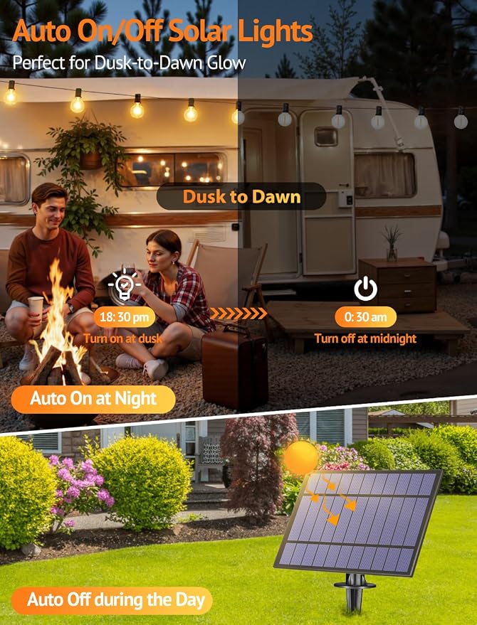Larkvue 25FT Solar String Lights Outdoor - Image 4