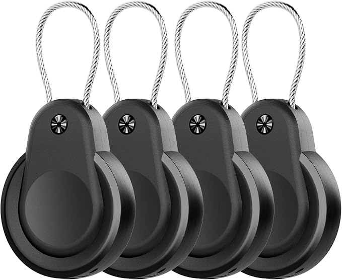 Waterproof for AirTag Holder 1st/2nd 4 Pack Lock Case Keychain for Apple by holixcase