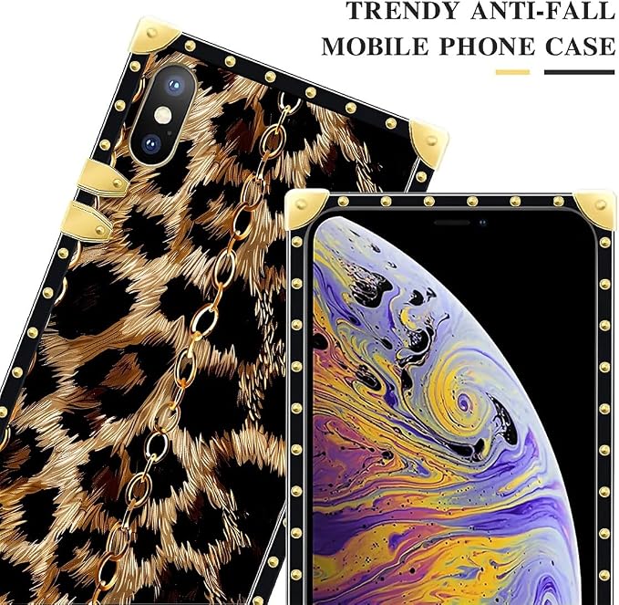 Compatible with iPhone XR Case, Seamless Gold Chain Leopard Luxury Golden - Image 4