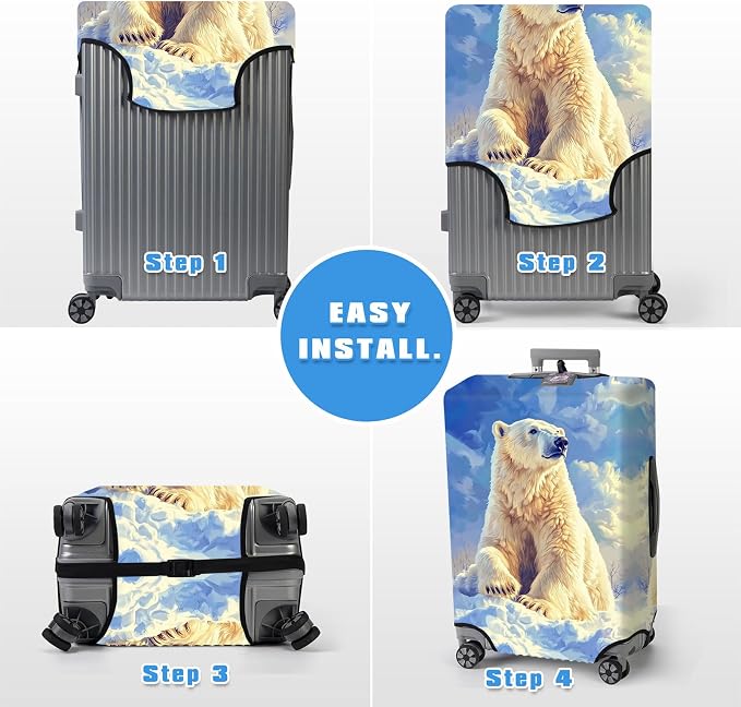 Luggage Cover Protector for 26-28 Inch Suitcases, TSA Approved Elastic Travel - Image 6