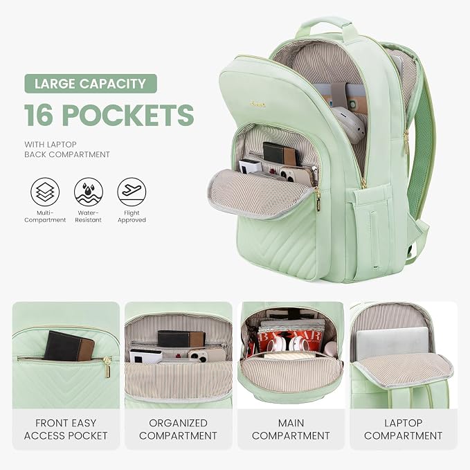 LOVEVOOK Laptop Backpack for Women 17.3 inch, Cute Womens Travel Backpack Purse - Image 2