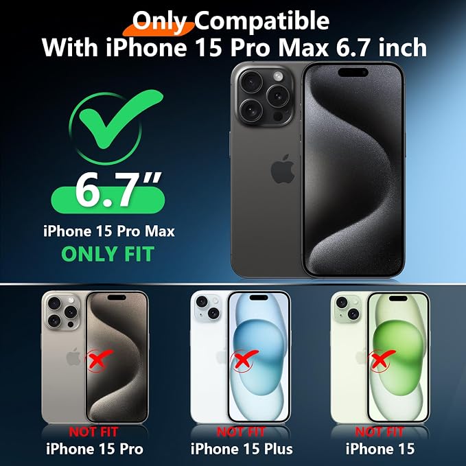 Red2Fire New Designed for iPhone 15 Pro Max Case Clear, Shockproof Slim Case - Image 2
