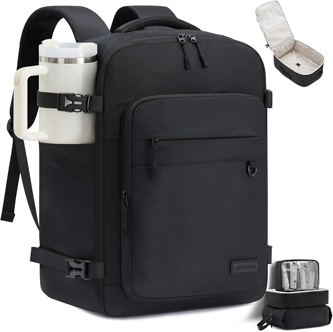LOVEVOOK 50L Carry on Backpack, Large 17 Inch Travel Backpack by LOVEVOOK