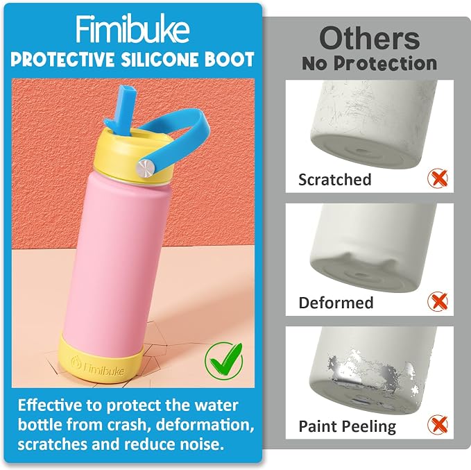 Fimibuke Kids Insulated Water Bottle, 18oz BPA FREE 18/8 Stainless Steel Kids - Image 5