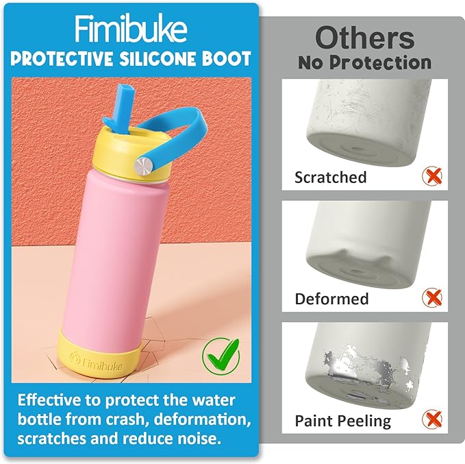 Fimibuke Kids Insulated Water Bottle - 18oz BPA-FREE 18/8 Stainless Steel Kid - Image 5
