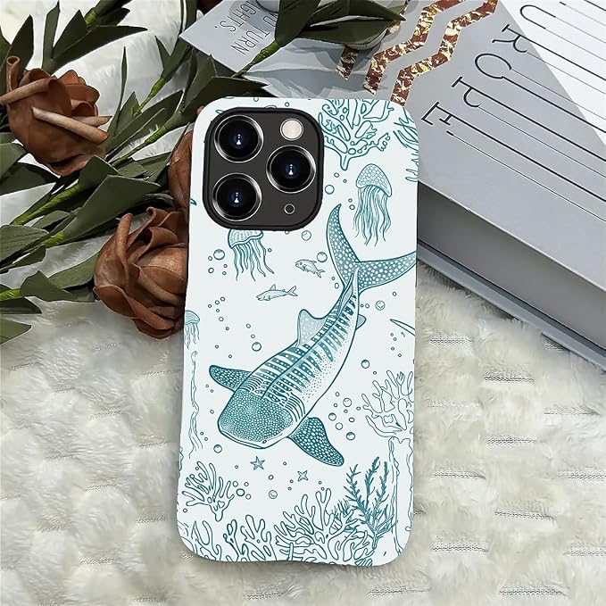 for iPhone 13 Pro Max Case, HH2 Ocean Whale Shark Hybrid 2 Layer Hard Shell - Image 4