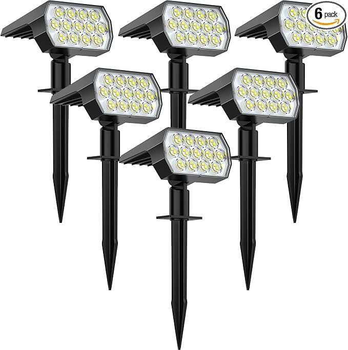 WELALO Solar Spot Lights Outdoor, Solar Landscape Spotlights, Solar Powered by WELALO