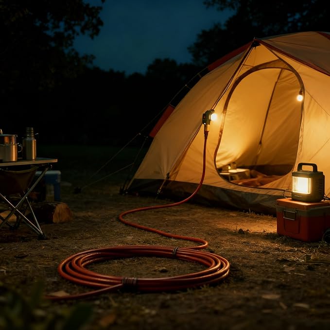 6FT Brown Outdoor Extension Cord-16/3 SJTW Durable Extension Cord - Image 9