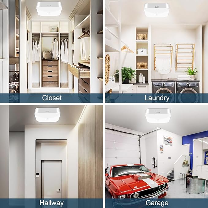 Rechargeable Motion Sensor Ceiling Light, Rechargeable Battery Operated Closet - Image 6
