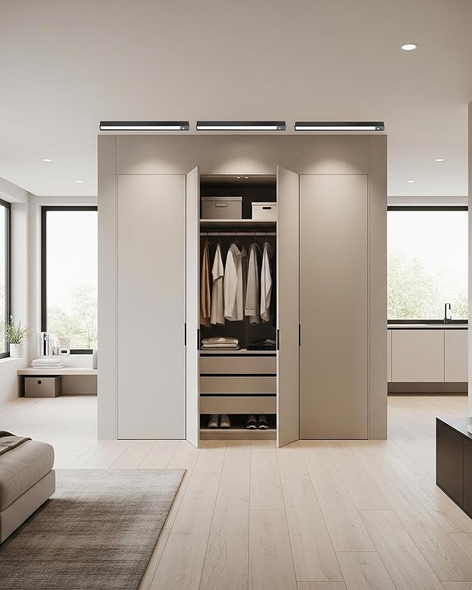 Rechargeable Motion Sensor Ceiling Light, Full Metal Battery Powered LED Closet - Image 8