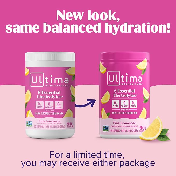 Ultima Replenisher Daily Electrolyte Powder Drink Mix – Sugar Free – Pink - Image 4