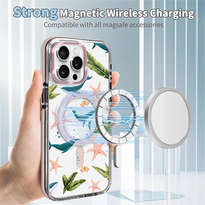 Case for iPhone 13 Pro, Sealife Whale Ocean Wildlife Clear Phone Case - Image 4