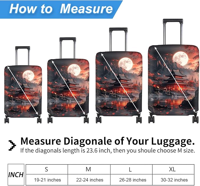 Luggage Cover Protector for 22-24 Inch Suitcases, TSA Approved Elastic Travel - Image 2