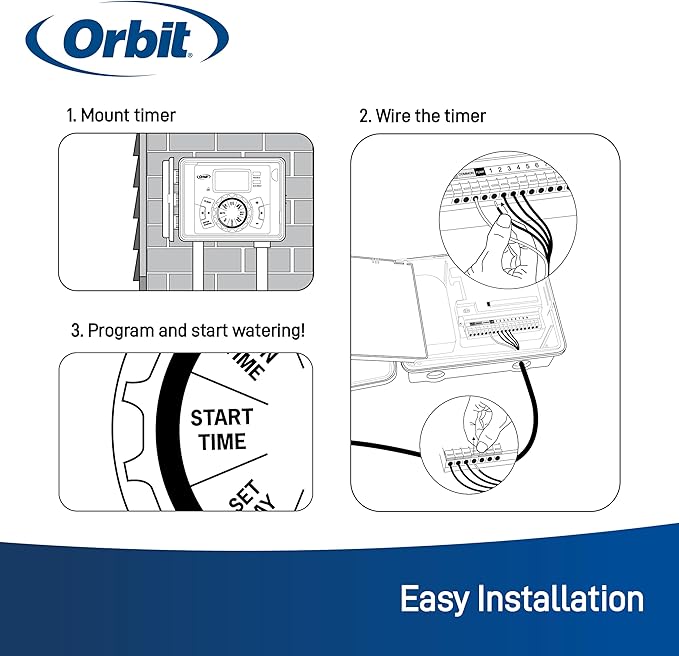 Orbit 57900 12-Station Outdoor Swing Panel Sprinkler System Timer