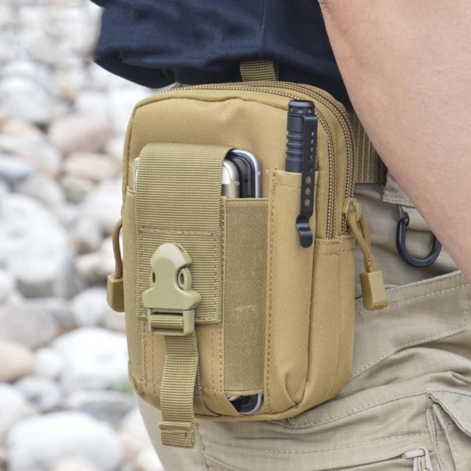 Belt Pouch, Tactical Molle Phone Pouch EDC Utility Pouches Waist Bag, Small - Image 8
