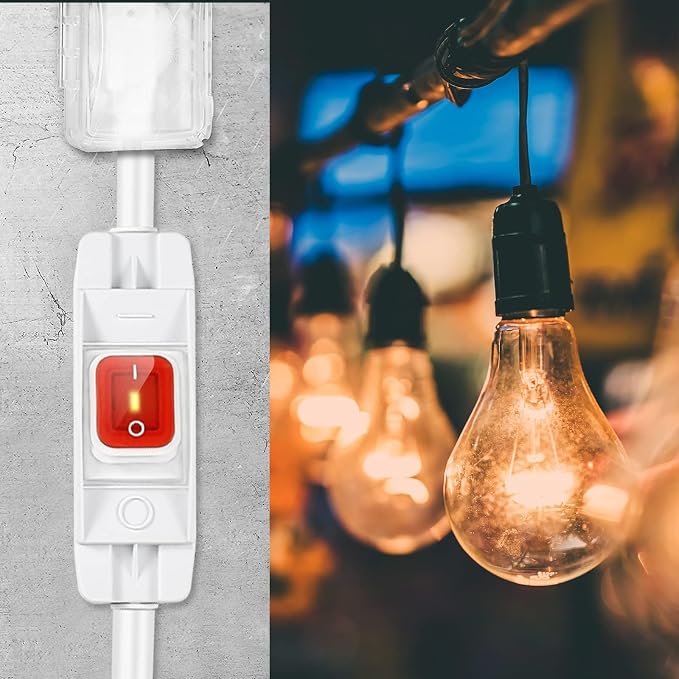 Extension Cord with Switch On/Off Waterproof Switch 25Ft No Plugging and - Image 5