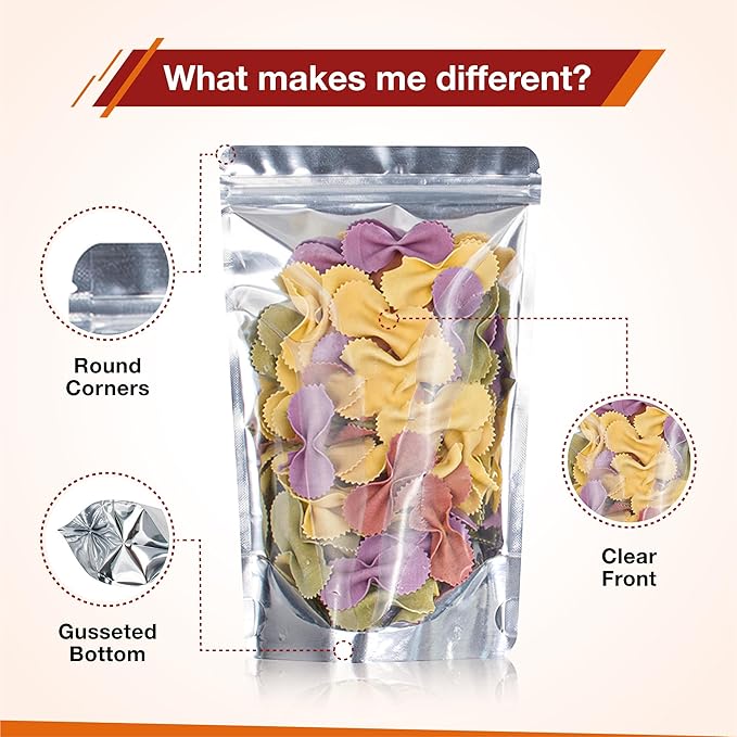 BELLE KR® Pint Mylar Bags for Food Storage - Image 5