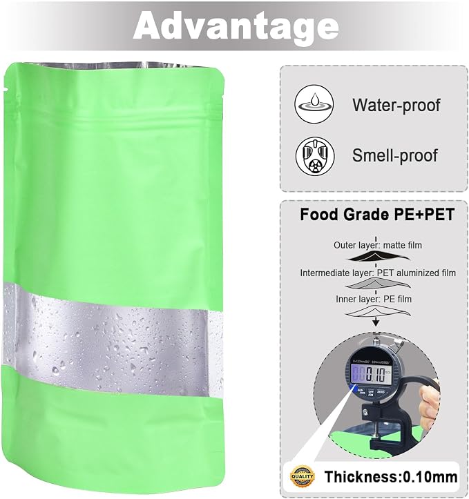 3.5"x5" 120pcs Mylar Bags for Food Storage, Smell Proof Bag - Image 5