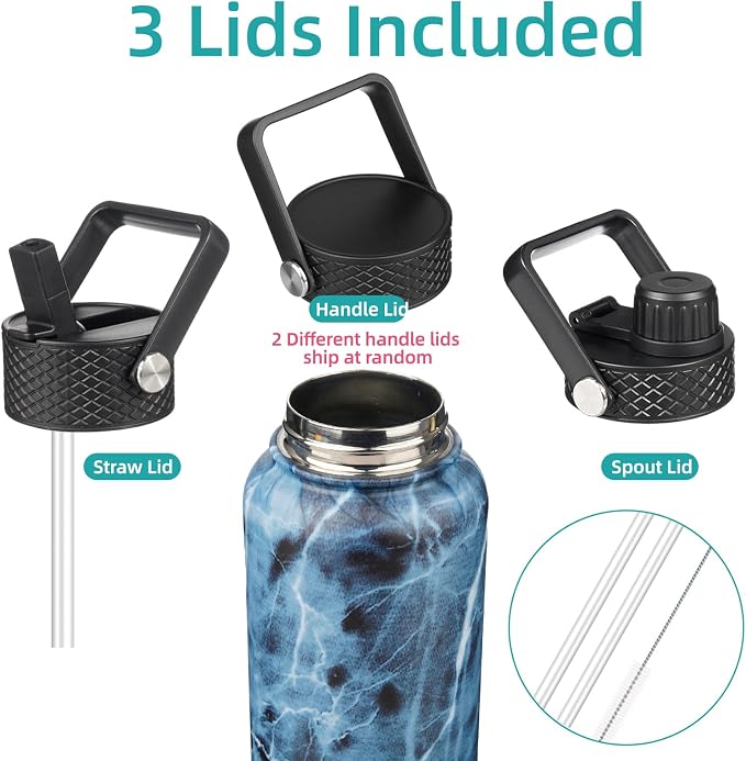 Konokyo 40oz Insulated Water Bottle Stainless Steel Sport Bottles - Image 3