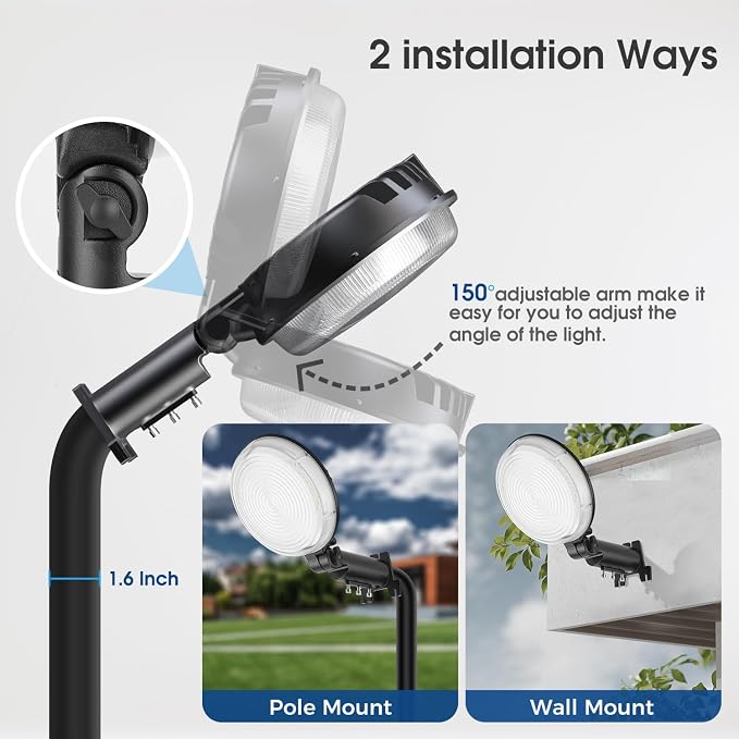 2 Pack 150W LED Barn Light, 20000LM Dusk to Dawn Outdoor Light, Yard Light - Image 4
