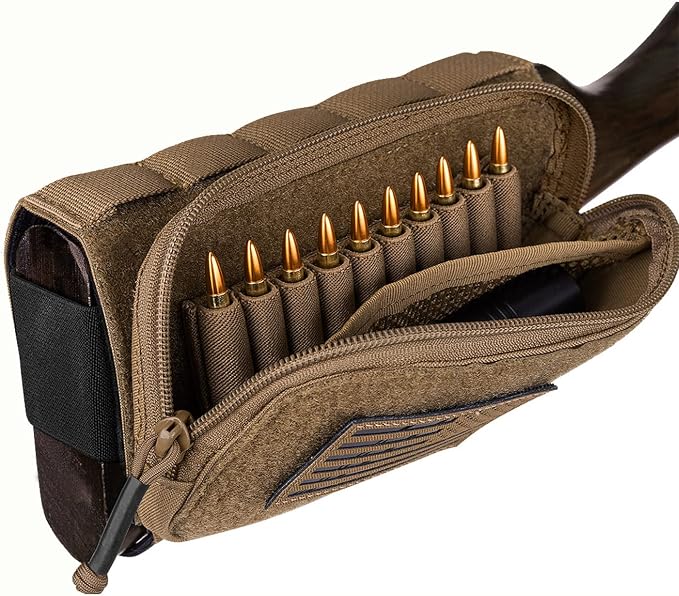 PETAC GEAR Tactical Buttstock Rifle Stock Pack/Adjustable Shell Holder Cheek by PetacGear