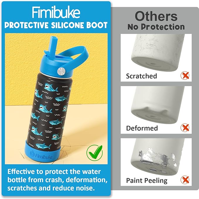 Fimibuke Kids Insulated Water Bottle, 18oz BPA FREE Kids Cup - Image 5