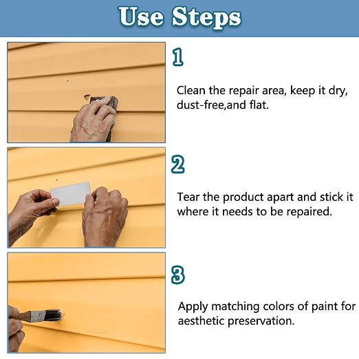 Vinyl Siding Repair Patch Kit, Vinyl Siding Repair Kit Self-Adhesive Vinyl - Image 5
