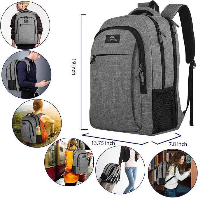 MATEIN 17 Inch Laptop Backpack, TSA Large Backpack - Image 4