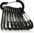 Booms Fishing CC5 Multi-Use Carabiner Clips, 10 Pack 2.3"/ 3.1" Caribeener Clips by BoomsFishing