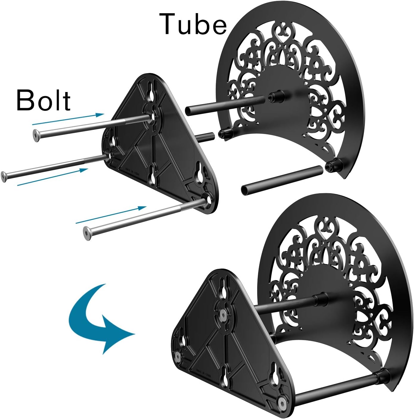 GOFORWILD Garden Hose Holder made of Stainless Cast Aluminum, Decorative Hose Butler Sturdy Water Hose Rack, Durable Wall Hose Hanger, Holds 125-Feet of 5/8-Inch Hose, Hose Reel, 7005
