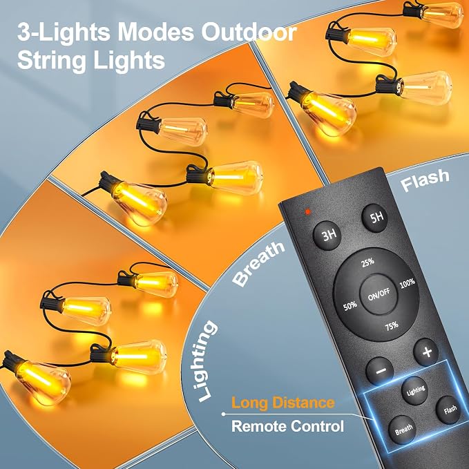 MGVIH Outdoor String Led Patio Lights - 200Ft 60M Outside Waterproof Light - Image 2