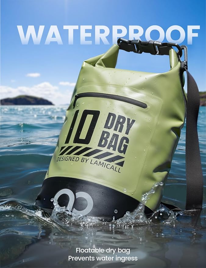 Lamicall Small Dry Bag, Waterproof Bag - 5L/10L/20L/30L/40L Water Proof Bag - Image 3
