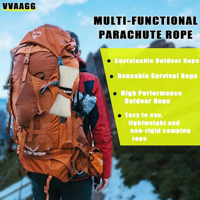 VVAAGG 1000 Paracord Rope, 50ft 12 Strand Parachute Cord - Image 4