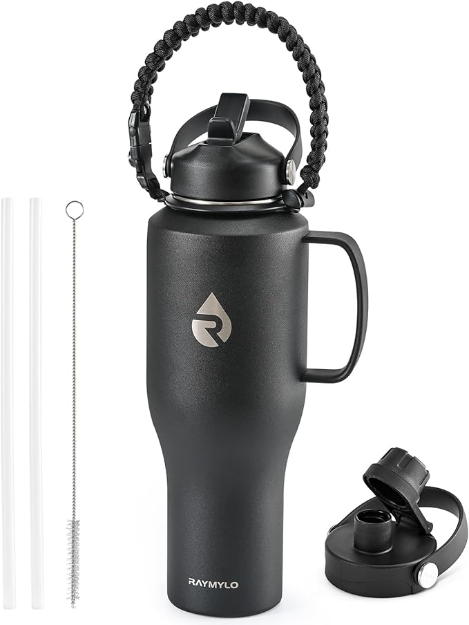 RAYMYLO Insulated Water Bottle 40oz, Stainless Steel Water Bottle by RAYMYLO