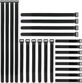 YiwerDer Reusable Fastening Cable Straps and Cable Ties Set 24 Pack, Adjustable by YiwerDer