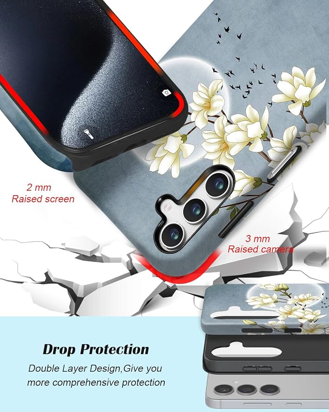 Compatible for Samsung Galaxy S24 FE 5G Case, Dual Layer Heavy Duty 2 in 1 - Image 3