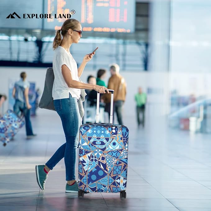 Explore Land Travel Luggage Cover Suitcase Protector Fits 27-30 Inch Case - Image 6