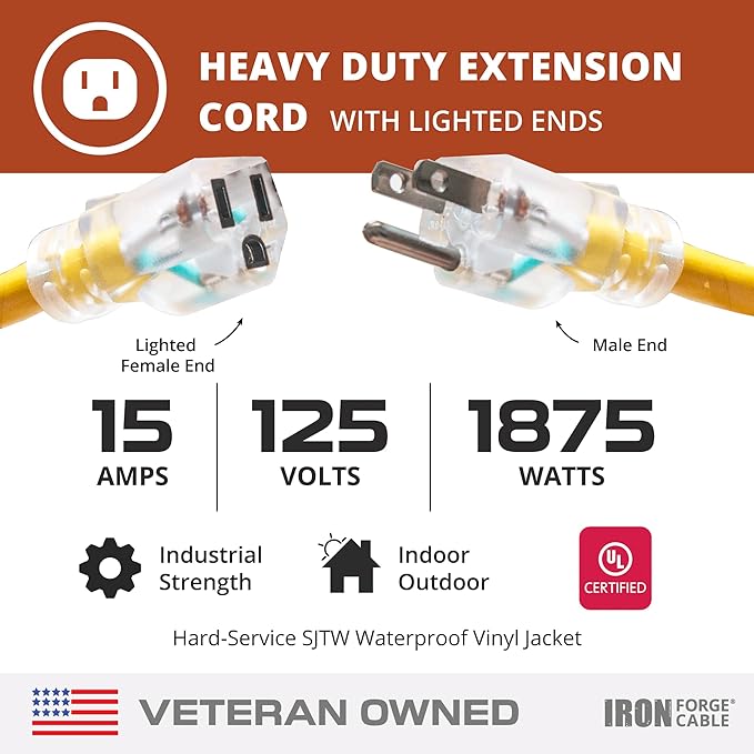 Iron Forge Cable Outdoor Extension Cord 15 ft - Image 3