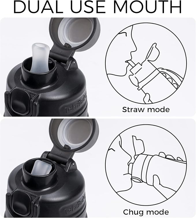 TakeToday Collapsible Water Bottles 21oz, Foldable Platinum Silicone Travel - Image 4