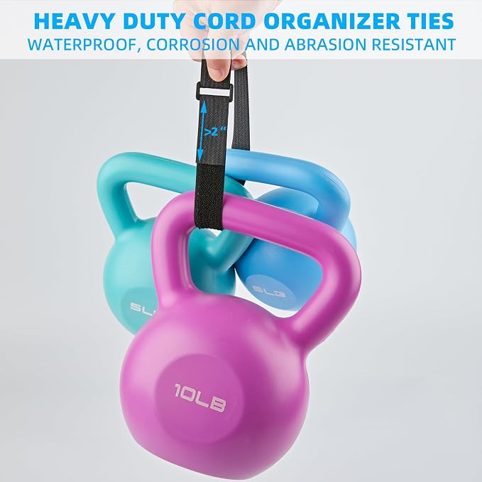 1" x 15ft Nylon Hook and Loop Cable Straps Roll - Image 5