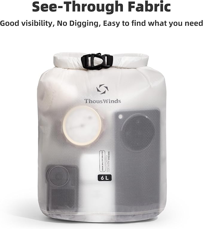 Thous Winds Waterproof Dry Bag, Ultralight 3L/6L/12L/24L/36L Roll Top - Image 6